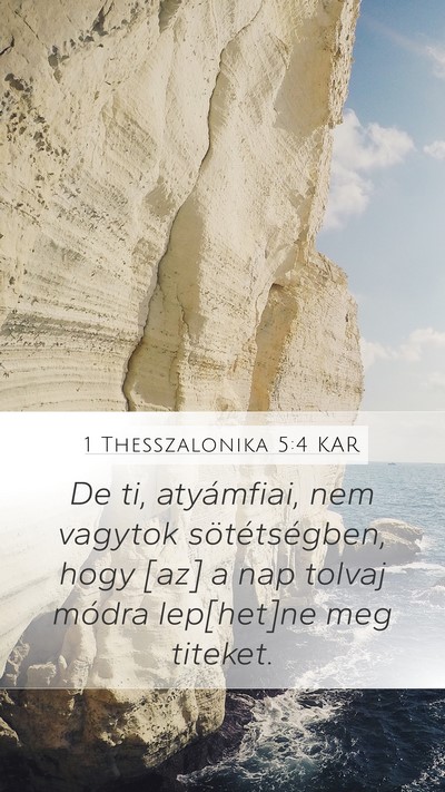 1 Thesszalonika 5:4 KAR Bible Verse Image