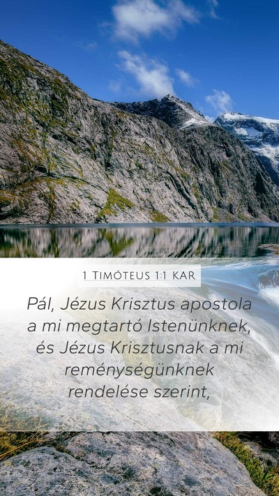 1 Timóteus 1:1 KAR Bible Verse Image