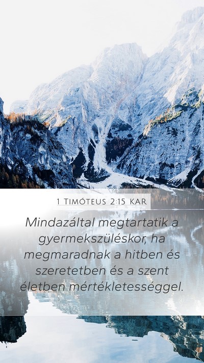 1 Timóteus 2:15 KAR Bible Verse Image