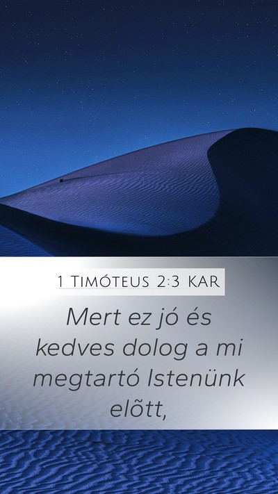 1 Timóteus 2:3 KAR Bible Verse Image