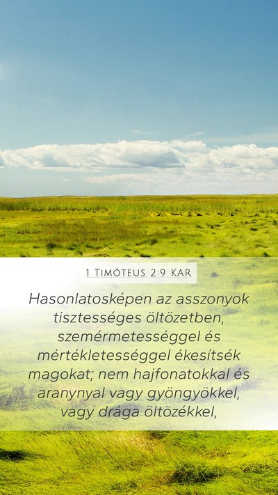 1 Timóteus 2:9 KAR Bible Verse Image