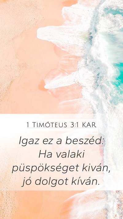 1 Timóteus 3:1 KAR Bible Verse Image
