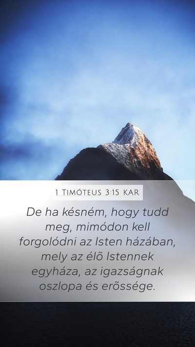 1 Timóteus 3:15 KAR Bible Verse Image