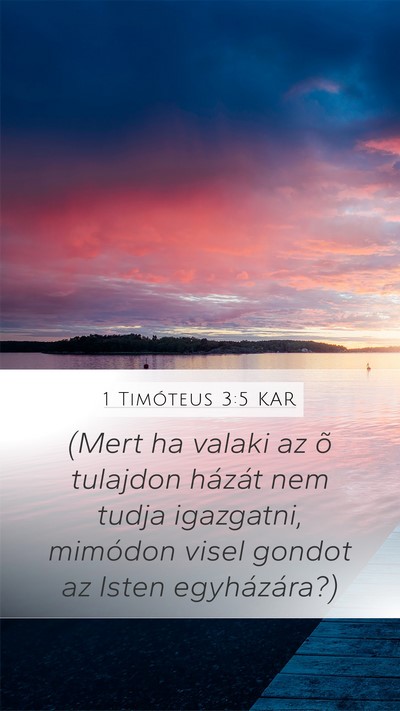 1 Timóteus 3:5 KAR Bible Verse Image