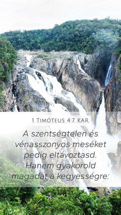 1 Timóteus 4:7 KAR Bible Verse Image