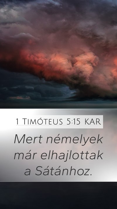 1 Timóteus 5:15 KAR Bible Verse Image