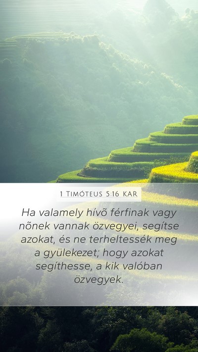 1 Timóteus 5:16 KAR Bible Verse Image