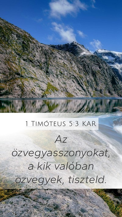 1 Timóteus 5:3 KAR Bible Verse Image