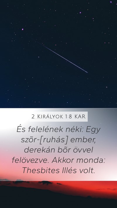 2 Királyok 1:8 KAR Bible Verse Image