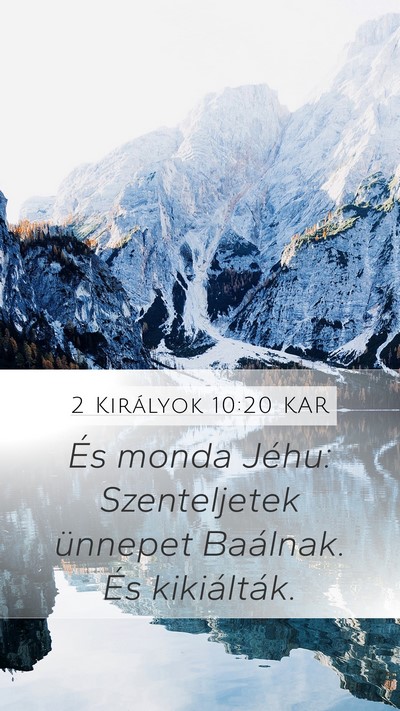 2 Királyok 10:20 KAR Bible Verse Image