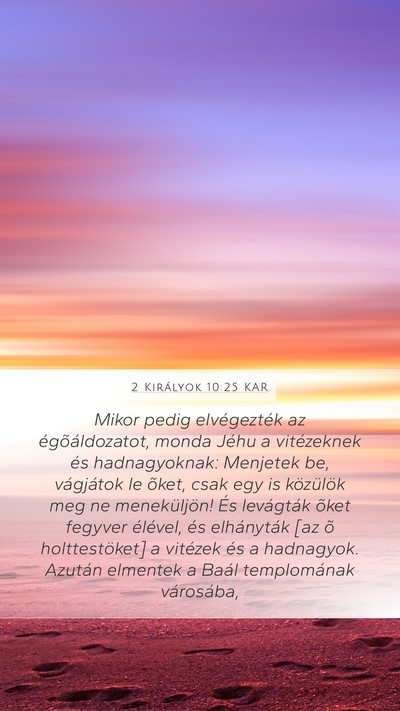 2 Királyok 10:25 KAR Bible Verse Image