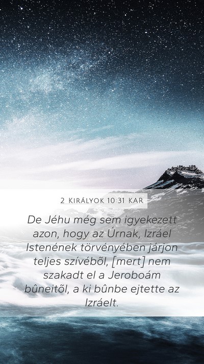 2 Királyok 10:31 KAR Bible Verse Image