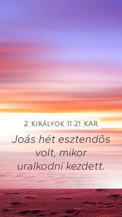 2 Királyok 11:21 KAR Bible Verse Image