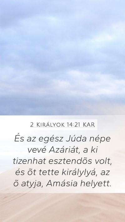 2 Királyok 14:21 KAR Bible Verse Image