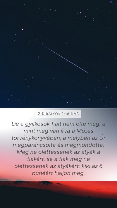 2 Királyok 14:6 KAR Bible Verse Image