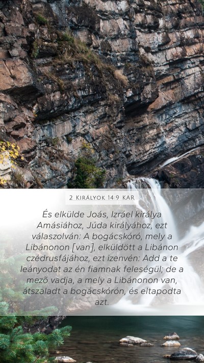 2 Királyok 14:9 KAR Bible Verse Image
