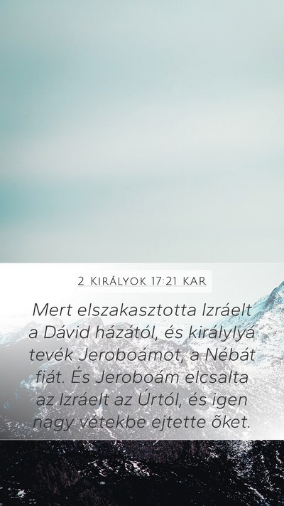 2 Királyok 17:21 KAR Bible Verse Image