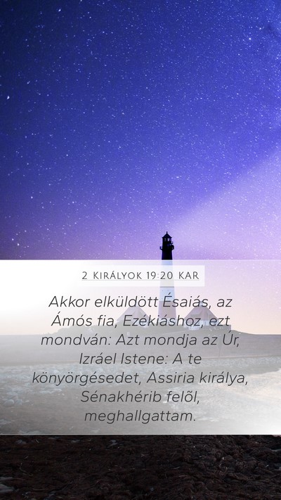 2 Királyok 19:20 KAR Bible Verse Image