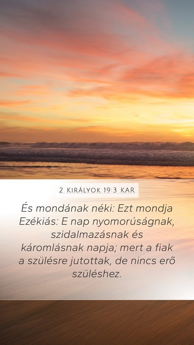 2 Királyok 19:3 KAR Bible Verse Image