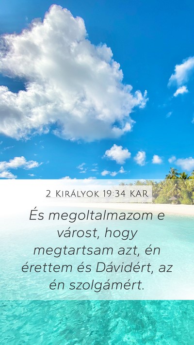 2 Királyok 19:34 KAR Bible Verse Image