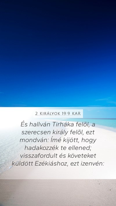 2 Királyok 19:9 KAR Bible Verse Image