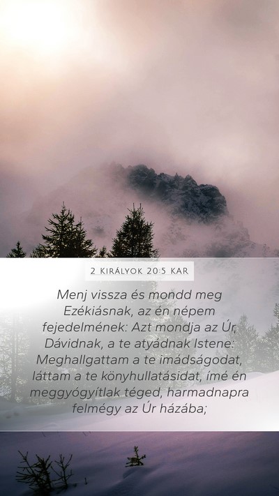 2 Királyok 20:5 KAR Bible Verse Image