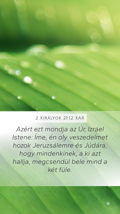 2 Királyok 21:12 KAR Bible Verse Image