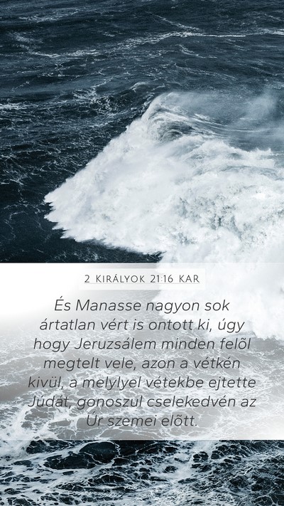 2 Királyok 21:16 KAR Bible Verse Image