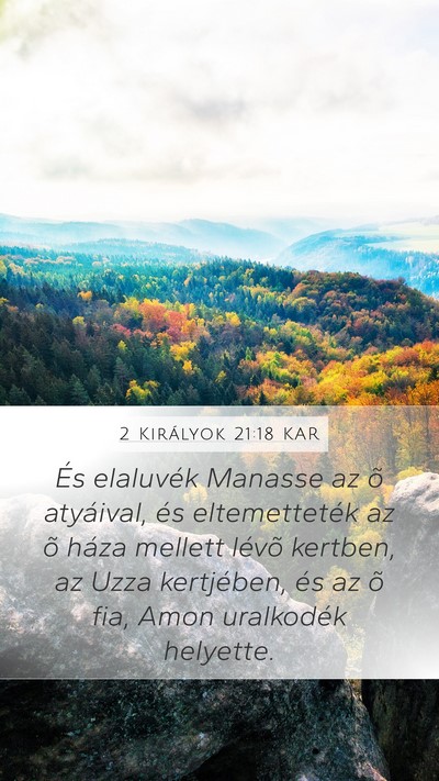 2 Királyok 21:18 KAR Bible Verse Image