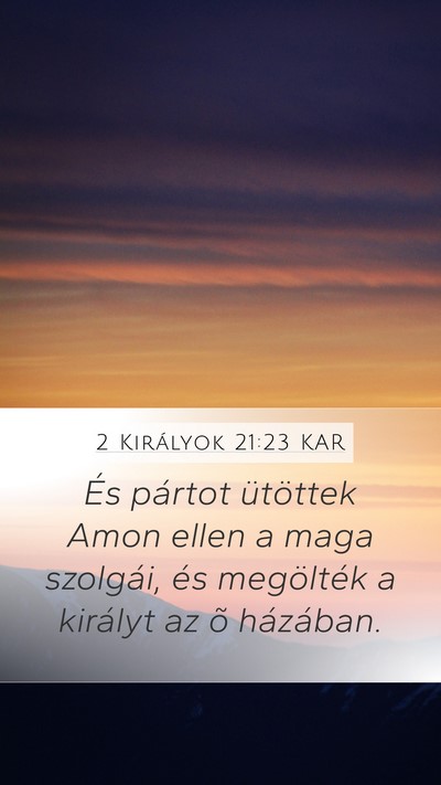 2 Királyok 21:23 KAR Bible Verse Image