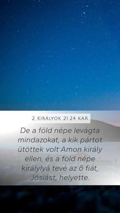 2 Királyok 21:24 KAR Bible Verse Image