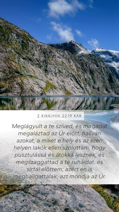 2 Királyok 22:19 KAR Bible Verse Image