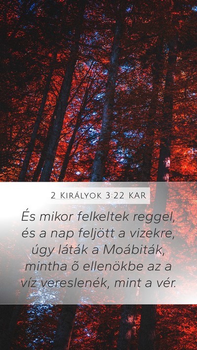 2 Királyok 3:22 KAR Bible Verse Image