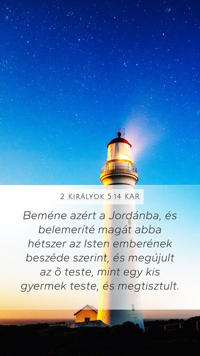2 Királyok 5:14 KAR Bible Verse Image