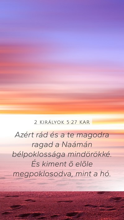 2 Királyok 5:27 KAR Bible Verse Image