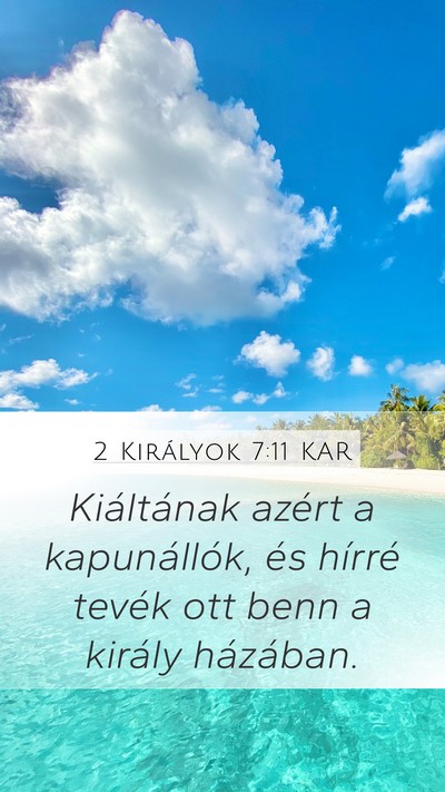 2 Királyok 7:11 KAR Bible Verse Image