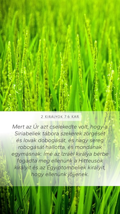 2 Királyok 7:6 KAR Bible Verse Image