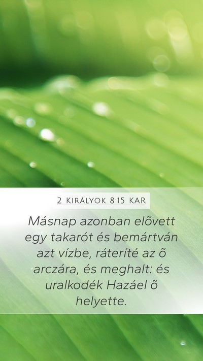 2 Királyok 8:15 KAR Mobile Phone Wallpaper - Másnap azonban elõvett egy takarót és - Mobile Bible Verse Wallpaper