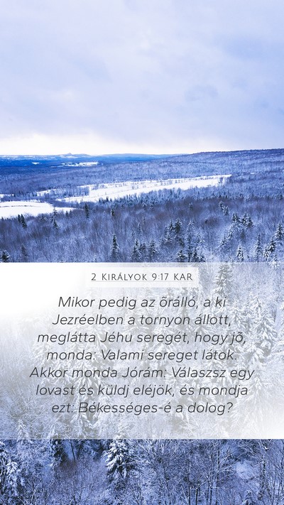 2 Királyok 9:17 KAR Bible Verse Image