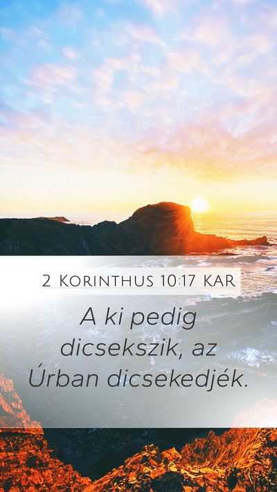 2 Korinthus 10:17 KAR Bible Verse Image
