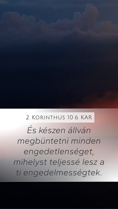 2 Korinthus 10:6 KAR Bible Verse Image