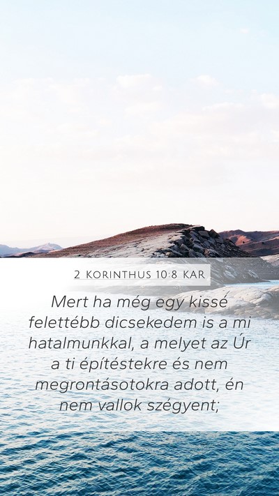 2 Korinthus 10:8 KAR Bible Verse Image