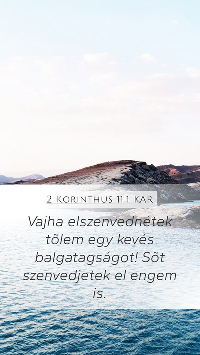 2 Korinthus 11:1 KAR Bible Verse Image