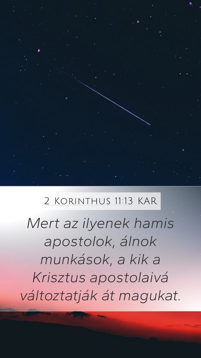2 Korinthus 11:13 KAR Bible Verse Image