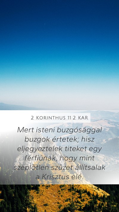 2 Korinthus 11:2 KAR Bible Verse Image