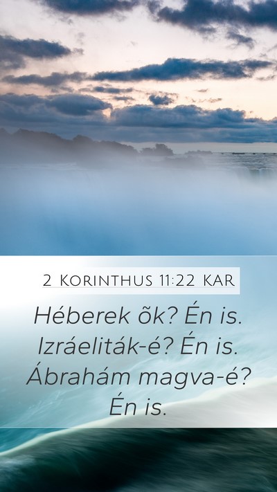 2 Korinthus 11:22 KAR Bible Verse Image