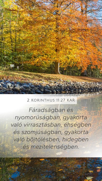 2 Korinthus 11:27 KAR Bible Verse Image