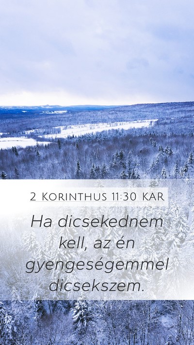 2 Korinthus 11:30 KAR Bible Verse Image