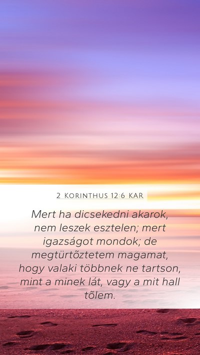 2 Korinthus 12:6 KAR Bible Verse Image