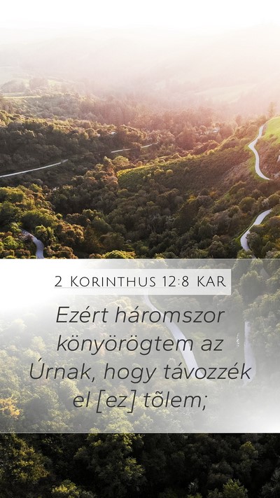 2 Korinthus 12:8 KAR Bible Verse Image